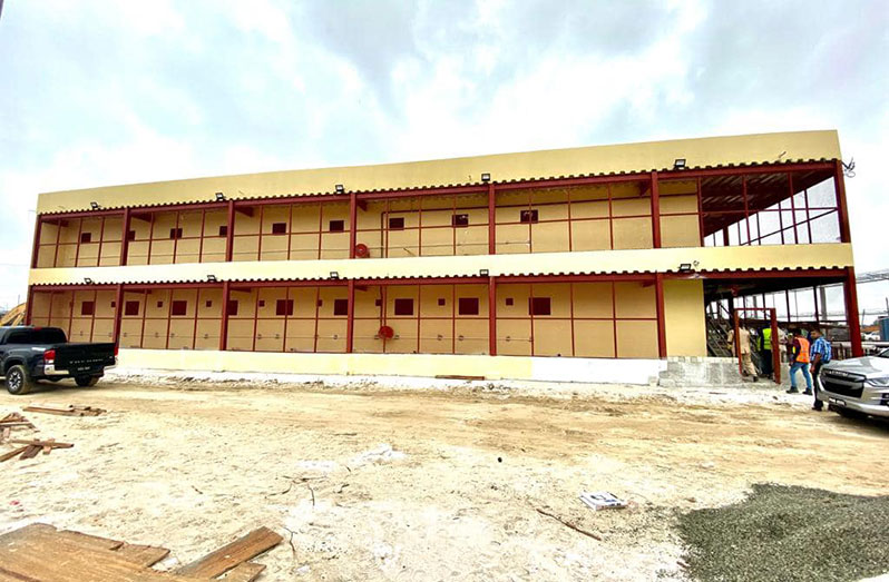 The ‘Cell Block Lot 1’ of the new prison at Lusignan as at March 23, 2022 (Ministry of Home Affairs photo)