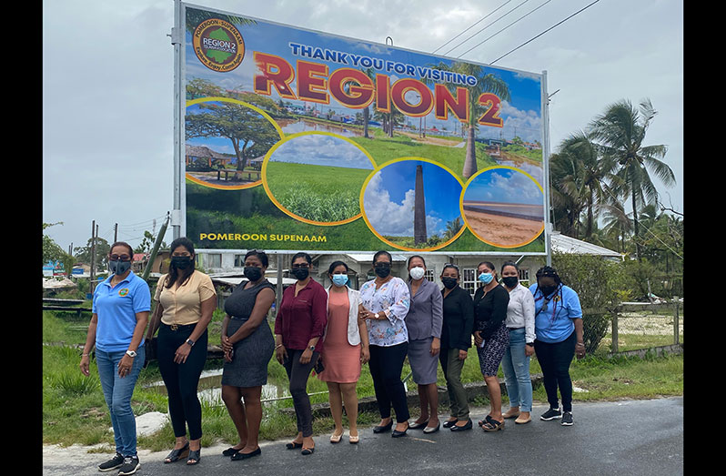 Members of the Tourism Association; Regional Chairperson, Vilma De Silva and Regional Executive Officer (REO), Susannah Saywack