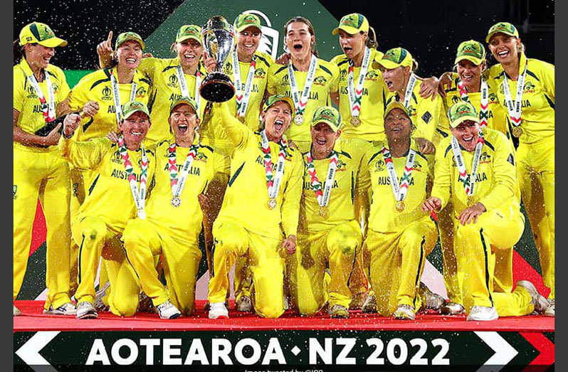 Australia Women celebrate  won their 7th 50-over World Cup title on Sunday.