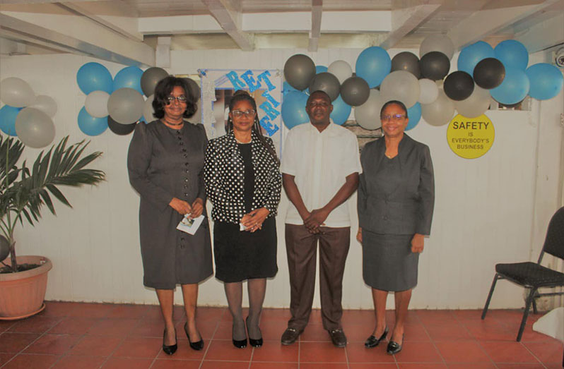 From left: Appeal Court Judge, Dawn Gregory; acting Chancellor, Yonette Cummings-Edwards; former Police Sergeant, Clint James and acting Chief Justice, Roxane George