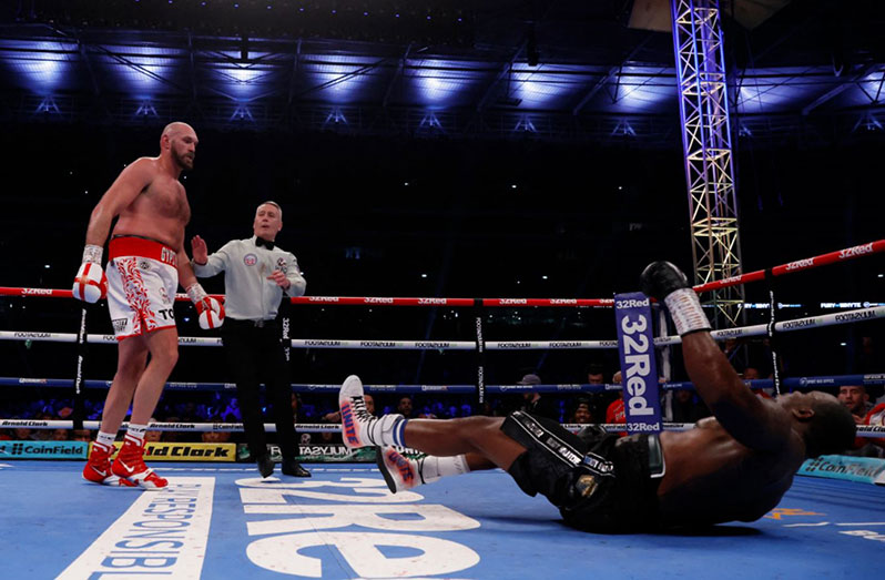 Tyson Fury knocked out Dillian Whyte as he retained his WBC heavyweight title at Wembley