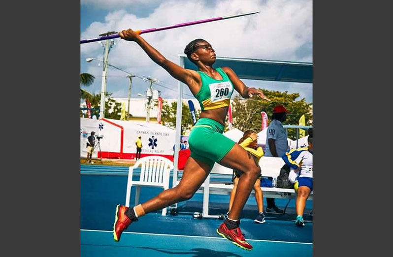 FLASHBACK! Guyana’s Anisha Gibbons in action during her historic performance at the 2019 CARIFTA Games