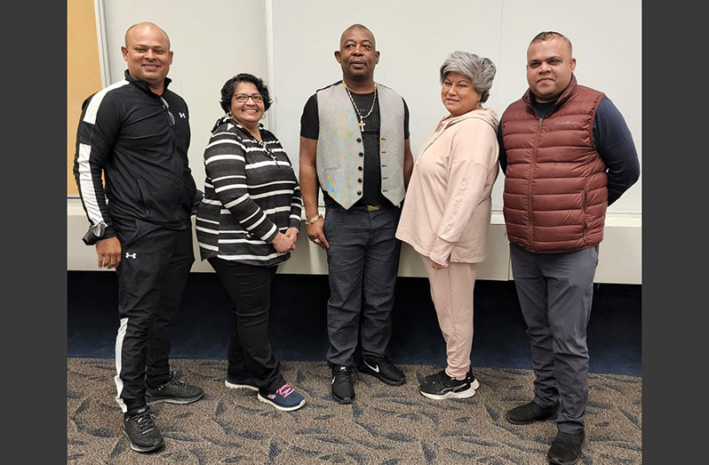 Executive members: From left are Mohan Singh, Indira Singh, Orin O’Neil, Kim Sue and Amit Bacchus