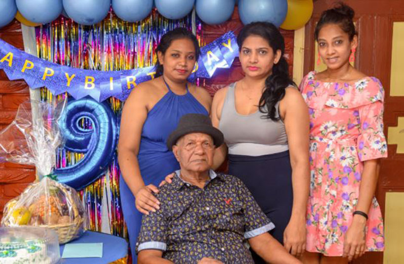 Jackie 'Brother Yankie' Persaud and three of his grand-daughters