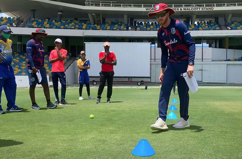 Chris Brabazon conducting the coaching courses at Kensington Oval