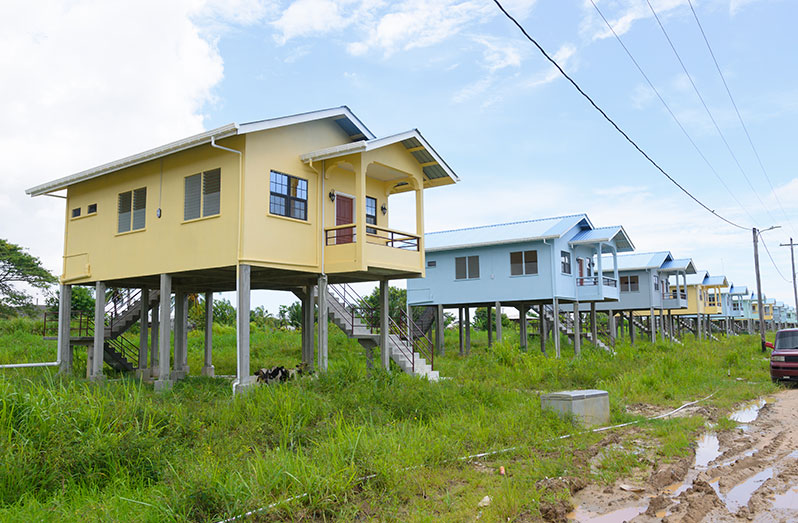 A section of the houses in the New Cummings Lodge Housing Development (Delano Williams photo)