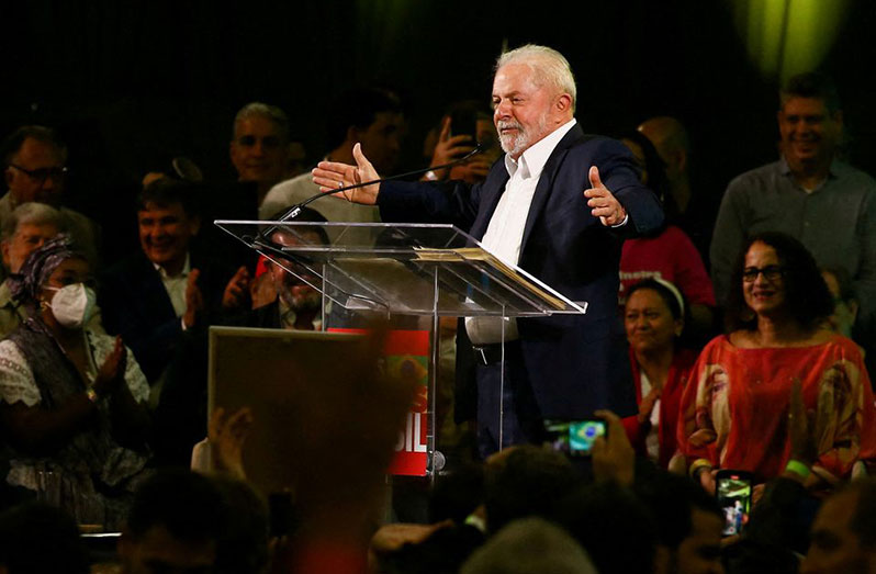 Former Brazil's President Luiz Inacio Lula da Silva speaks during an event to officially launch the coalition "Vamos Juntos Pelo Brasil" (Let's go together for Brazil) for the presidential election, in October (REUTERS/Carla Carniel/File Photo)