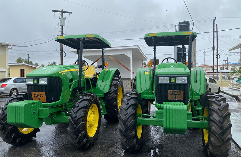 The two tractors that were handed over to the Region Two authorities