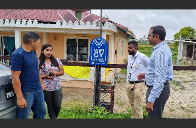 The National Data Management Authority (NDMA) has commenced the installation of 1,000 free WiFiGY locations or “Hotspots” along Guyana’s coast (DPI photo)