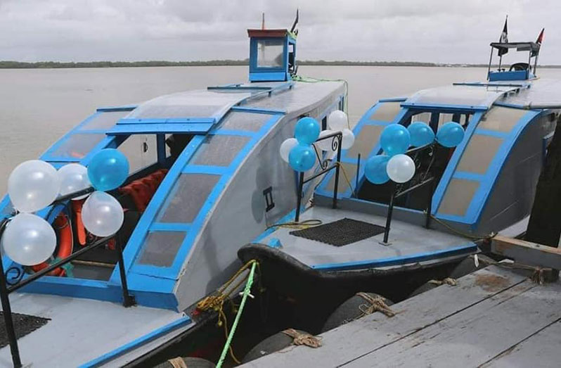 The boats that were commissioned on Friday (Public Works Ministry photo)
