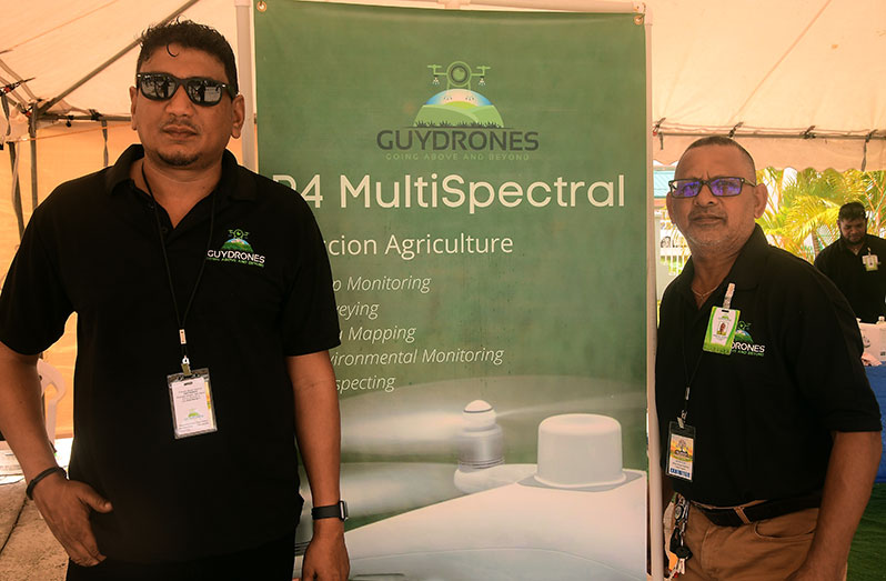 GuyDrone’s Vice-President and Chief Pilot, Ershad Mahamad (left), alongside the company’s Sales Manager, Sheik Yaseen