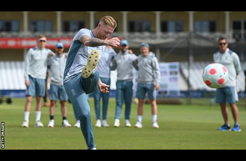 Ben Stokes’ England team took part in a penalty shootout in training on Thursday