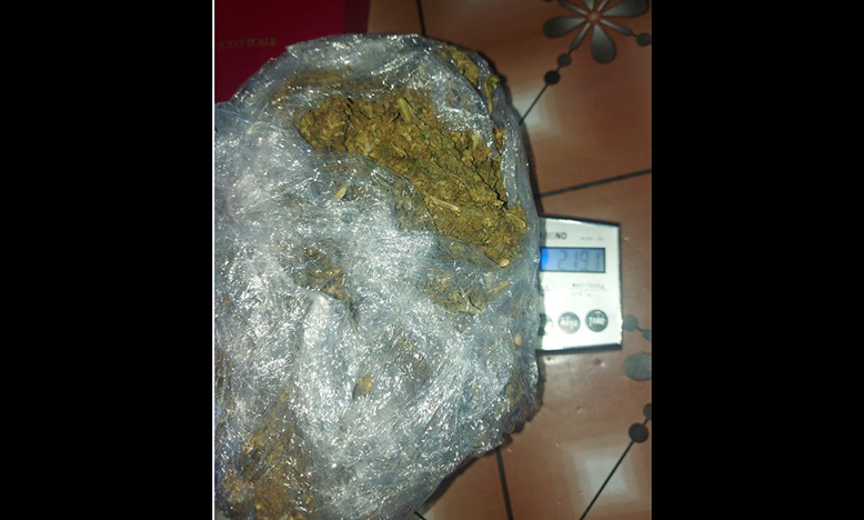 The reported cannabis seized by police