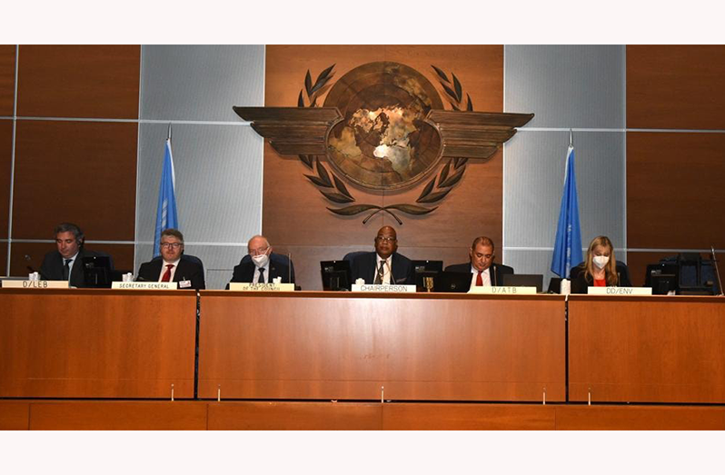 Minister of Public Works, Bishop Juan Edghill, elected Chairperson of the ICAO’ high-level meeting on the feasibility of a long-term aspirational goal for international aviation carbon emission reductions (Ministry of Public Works photo)