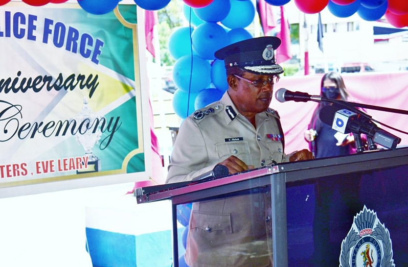 Commissioner of Police (ag) Clifton Hicken at the ceremony