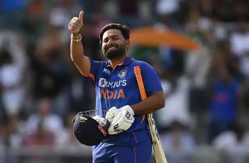Rishabh Pant scored his maiden ODI hundred in India's chase. © Getty
