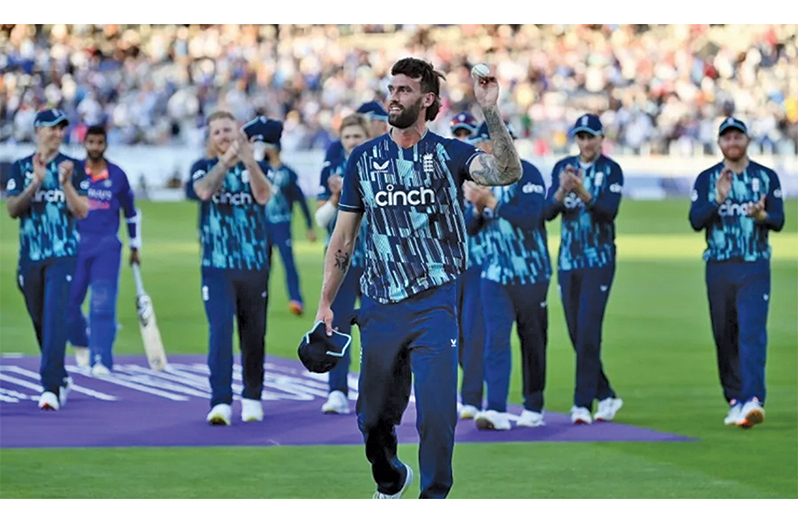 Reece Topley did not allow the Indian batters to settle into a rhythm as he walked away with six wickets  (Getty Images)