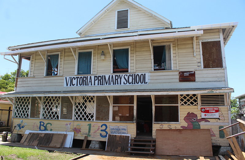 Victoria Primary School that is currently being renovated (Photos by Shari Simon)