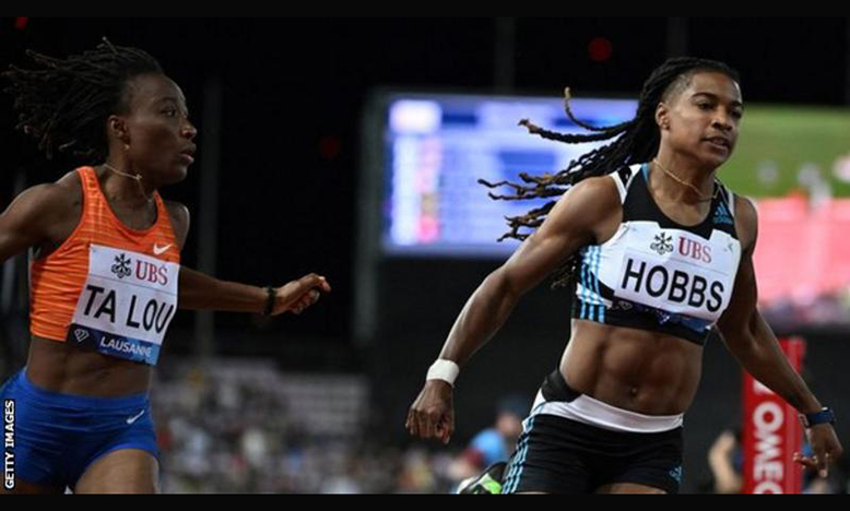 Hobbs was part of the American quartet that won gold in the women's 4x100m relay at the World Championships last month