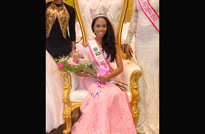 The newly crowned, Miss World Guyana, Andrea King (Delano Williams photo)