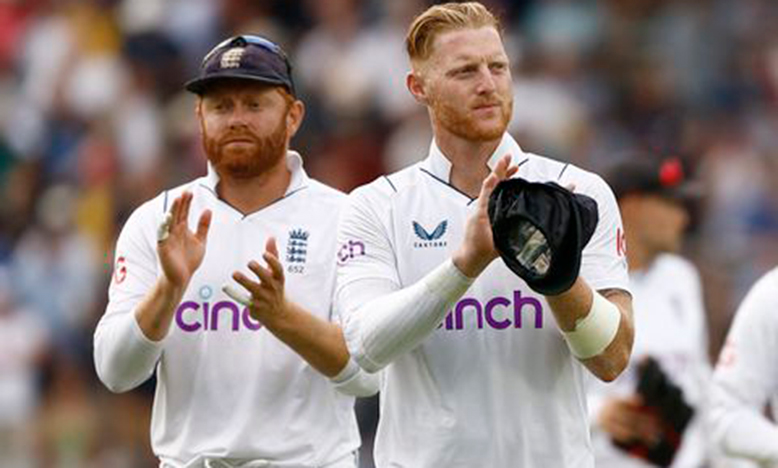England's Ben Stokes celebrates with teammates after winning the Second Test (Action Images via Reuters/Jason Cairnduff)