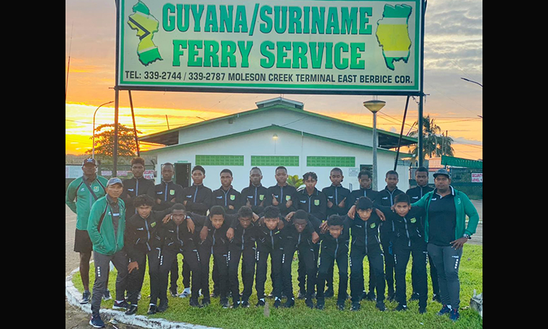 The U14 team prior to departure from Guyana