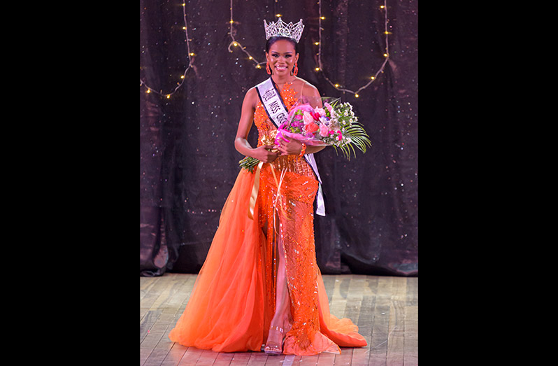 Amel Griffth shortly after she was crowned Miss Cricket Carnival (Delano Williams photo)