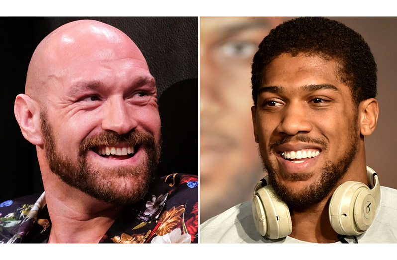 Tyson Fury (left) and Anthony Joshua