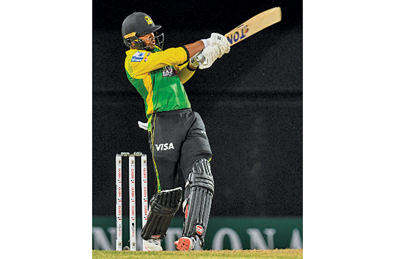 Brandon King pulls during his half-century for Jamaica Tallawahs (Photo courtesy, CPL Media)