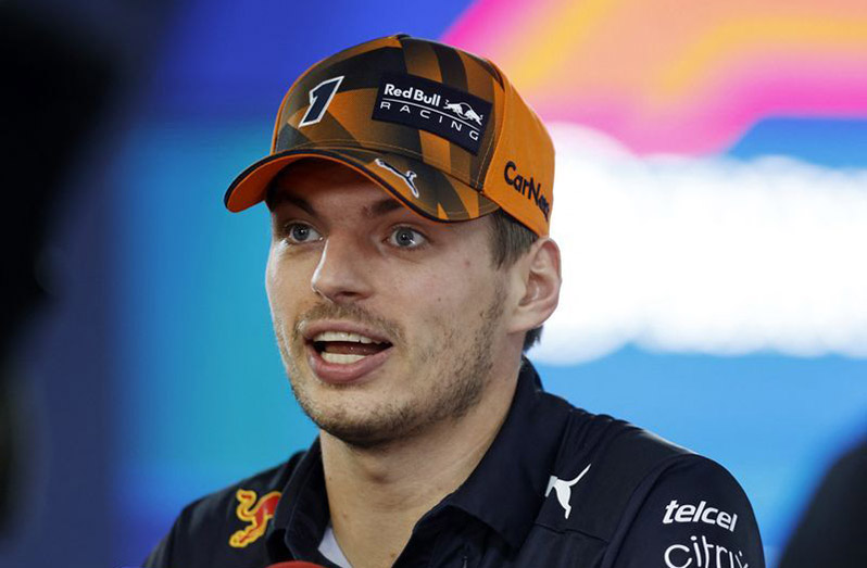 Red Bull's Max Verstappen during a press conference, yesterday, ahead of the Singapore Grand Prix (REUTERS/Edgar Su)