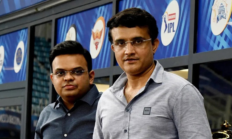 BCCI secretary Jay Shah (eft) and president Sourav Ganguly are eligible to contest another term after the recent Supreme Court ruling (BCCI photo)