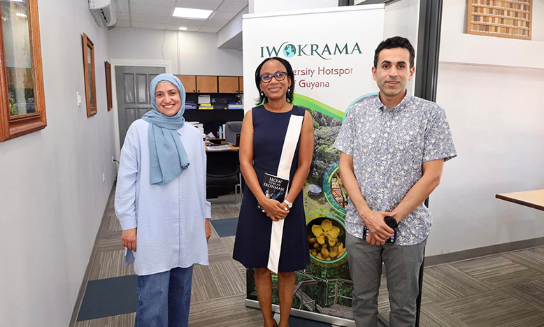 Minister of Tourism, Industry and Commerce, Oneidge Walrond with Dr Nasser Saqr Al-Mohannadi and his wife Galyiah Al-Mohannadi