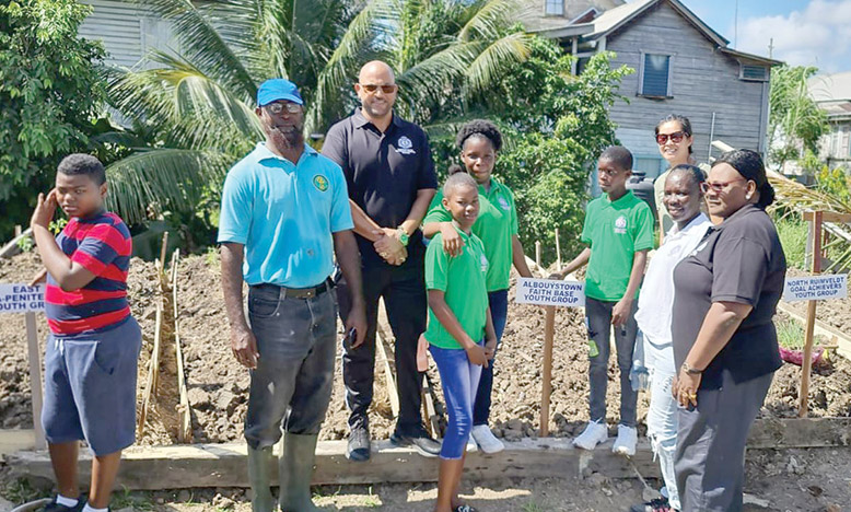 Children from various youth groups within Regional Division Four A, participated in the inaugural farming exercise at the Ruimveldt Police Station compound