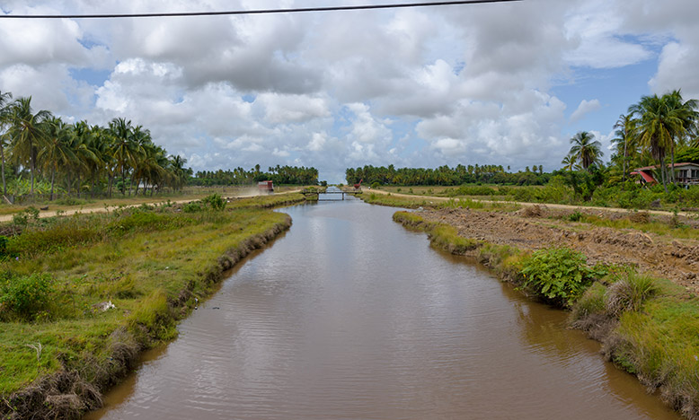 One of the canals in Tempie Village
