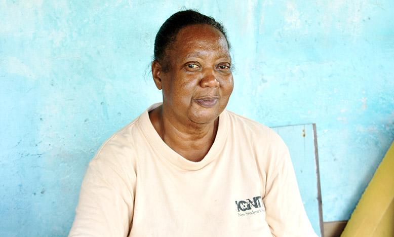 Village elder, Grace Arthur (Carl Croker photos)