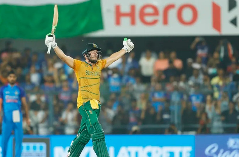 David Miller's unbeaten 106 was in vain•(BCCI
 Photo)