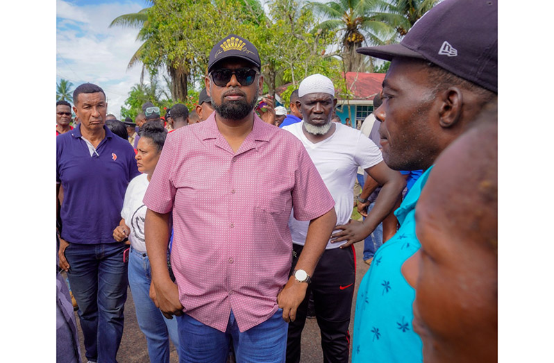 President, Dr. Irfaan Ali meeting with residents in Linden on Monday