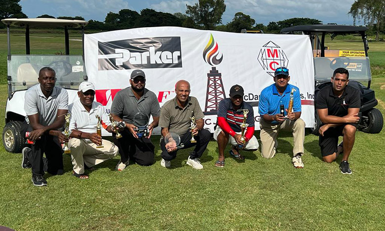 : The top three teams along with Atlantic JZ Energy President, Jessel Mohammed (extreme right).