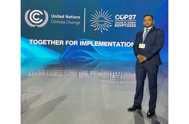 Minister of Natural Resources, Vickram Bharrat in Egypt for the 27th Conference of parties to the UNFCCC - COP27