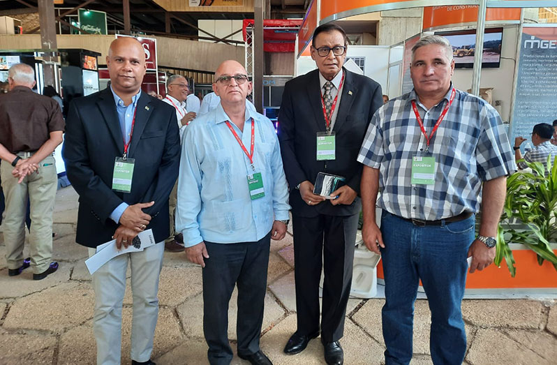 Cuban Construction Minister Rene Mesa (second from left) is seen with GCCI President Timothy Tucker (extreme left), Ambassador Majeed (second from right) and President of the Corporate Group of Construction Materials, Francisco Diaz Hernandez