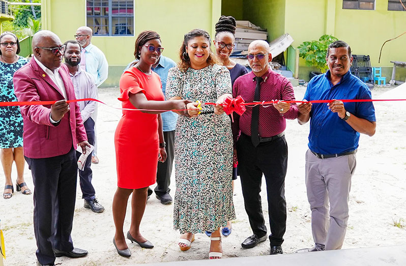 Minister of Education Priya Manickchand on Friday commissioned a new CPCE facility at Vreed-en-Hoop, West Coast Demerara (Education Ministry photo)