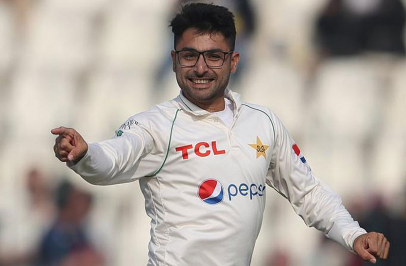 Abrar Ahmed took the first seven England wickets to fall