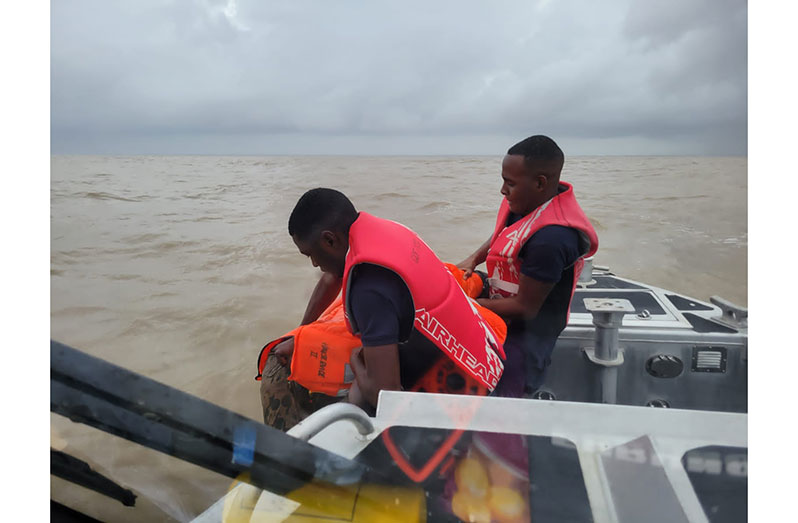 GDF coast guard ranks in action during the rescue operation