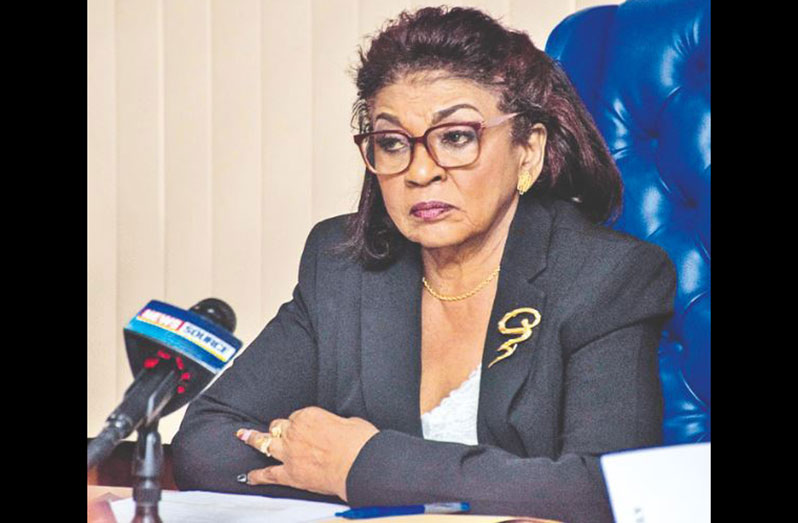 Chairperson of the Guyana Elections Commission (GECOM), Justice (Ret'd) Claudette Singh