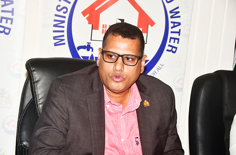 Minister of Housing and Water, Collin Croal (Adrian Narine photo)