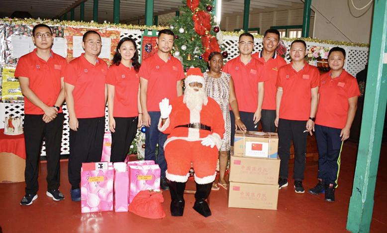The 18th Chinese medical team during their visit to St. Ann Children's Welfare Home