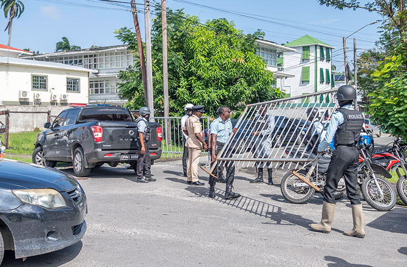 The police cordoned off Carmichael Street following the incident at State House