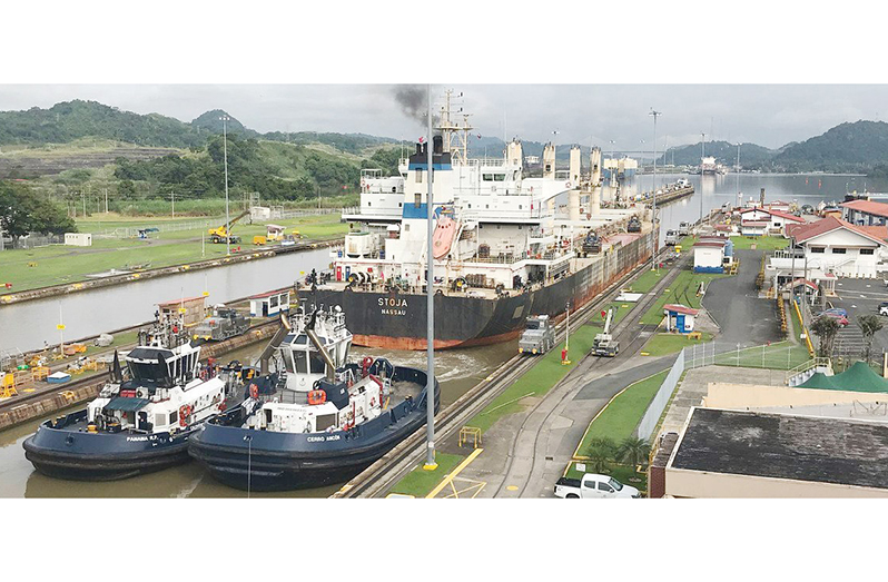 A ship passes through a section of the Panama Canal, one of the busiest trading routes in the world (UN News/Jing Zhang)