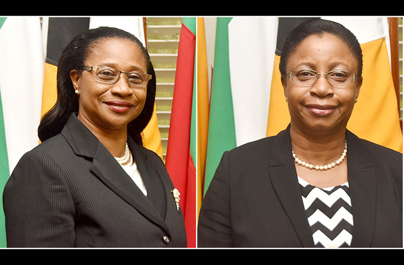 Chancellor (ag) of the Judiciary, Yonette Cummings-Edwards and Chief Justice (ag), Roxane Georg