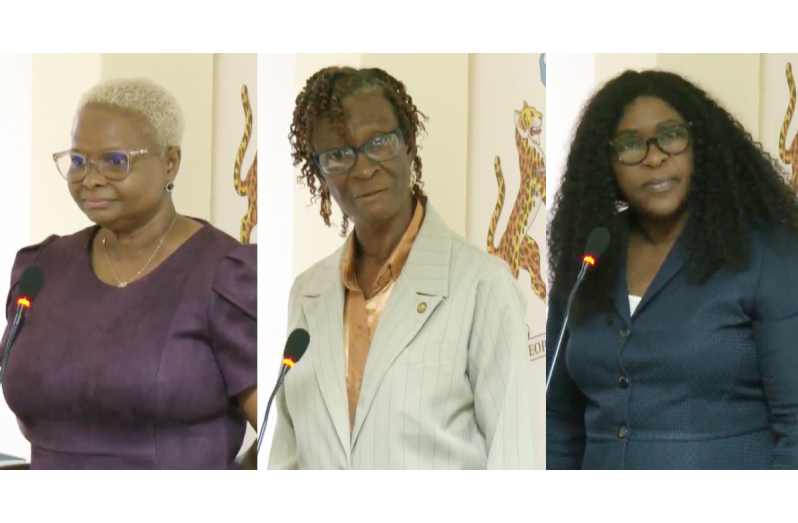 From left: Volda Lawrence, Carol Smith-Joseph, and Dr Karen Cummings